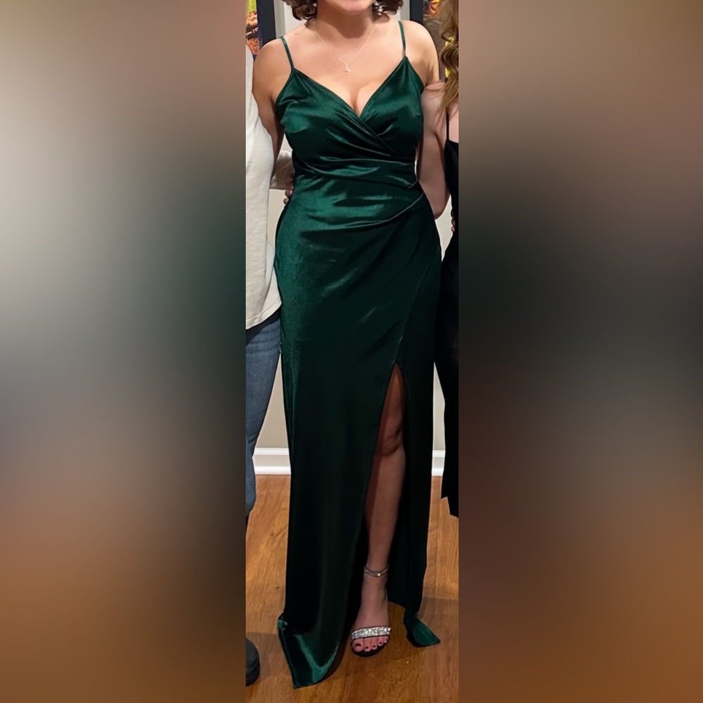 Windsor sating green long dress size medium